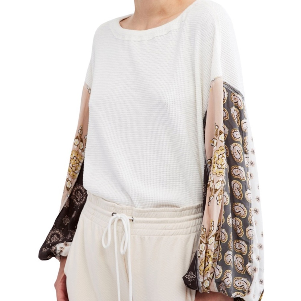 FREE PEOPLE balloon sleeve top